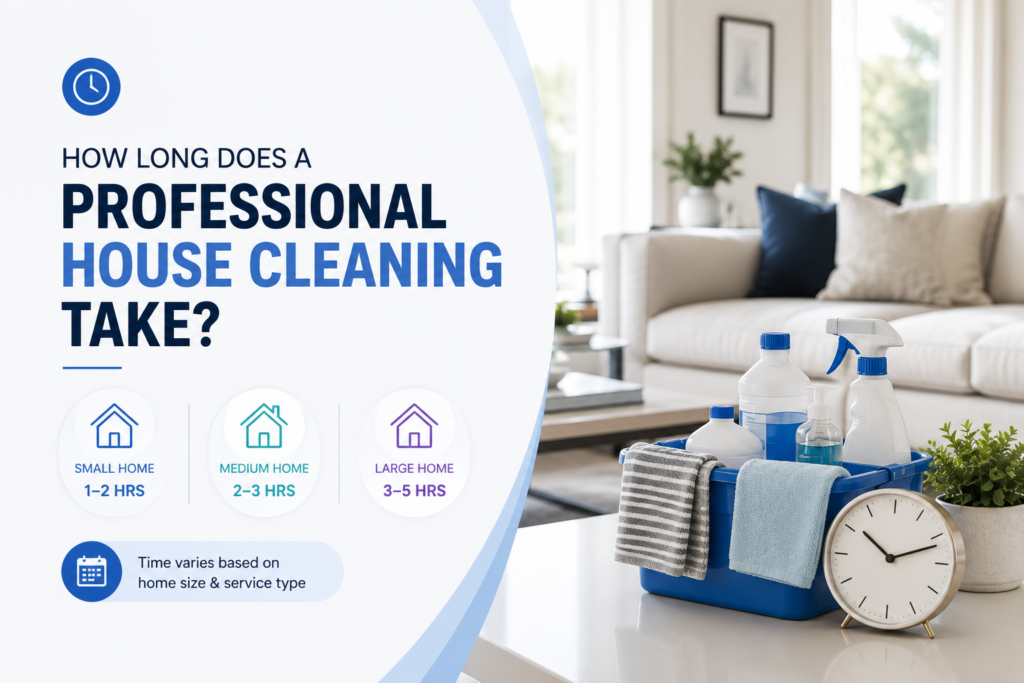 How Long Does a Professional House Cleaning Take By Home Size & Service Magic House Cleaning