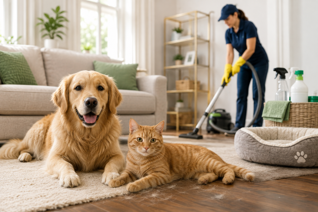 House Cleaning With Pets How Professional Cleaners Handle Dogs, Cats & Pet Hair